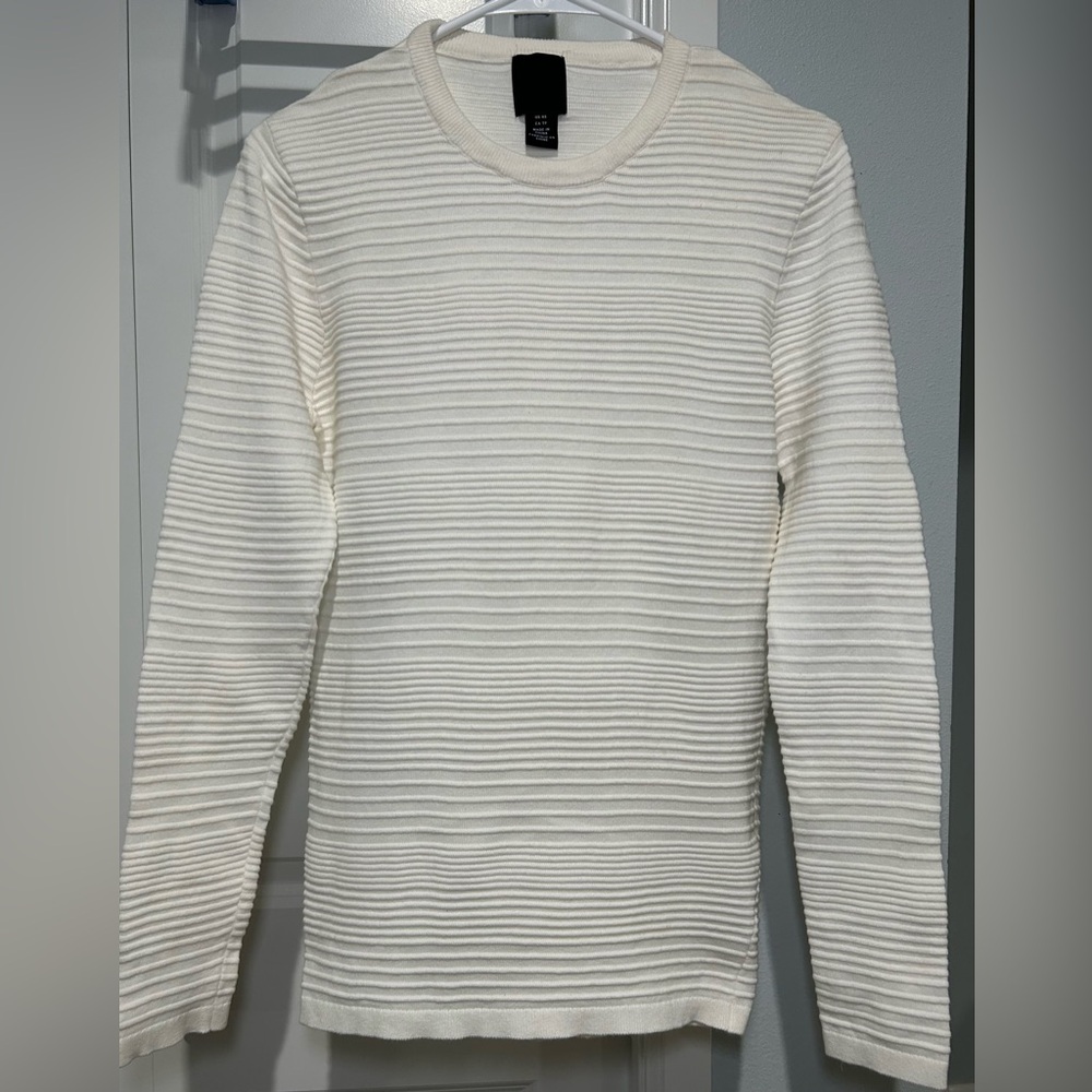 H&M Men's Cream Crewneck Sweater
